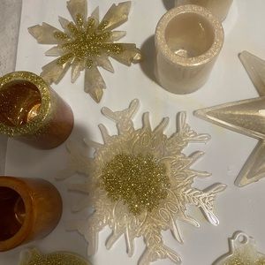 One of a kind Christmas ornaments.